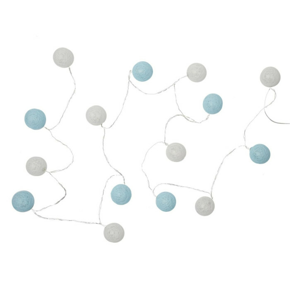 Guirlande lumineuse led boule 360cm blanc & bleu