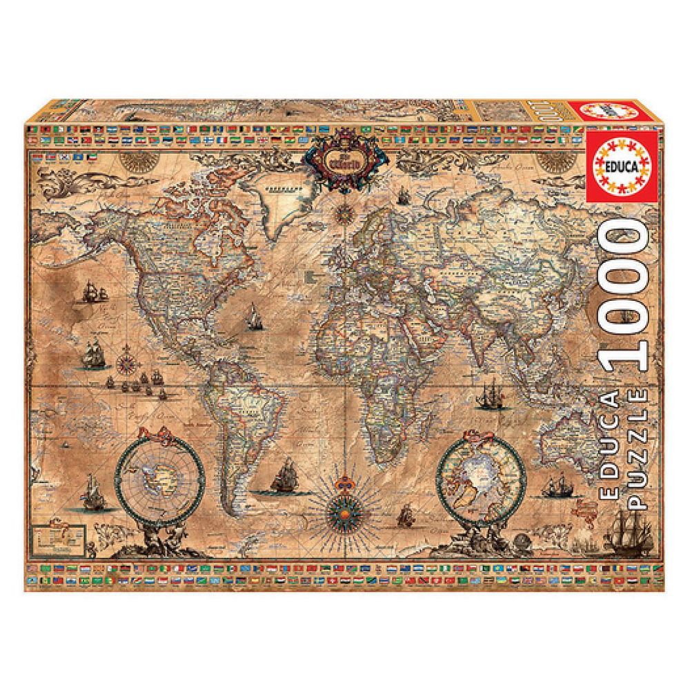 Puzzle 1000 pcs - mappemonde