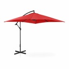 Parasol déporté - rouge - rectangulaire - 250 x 250 cm - inclinable