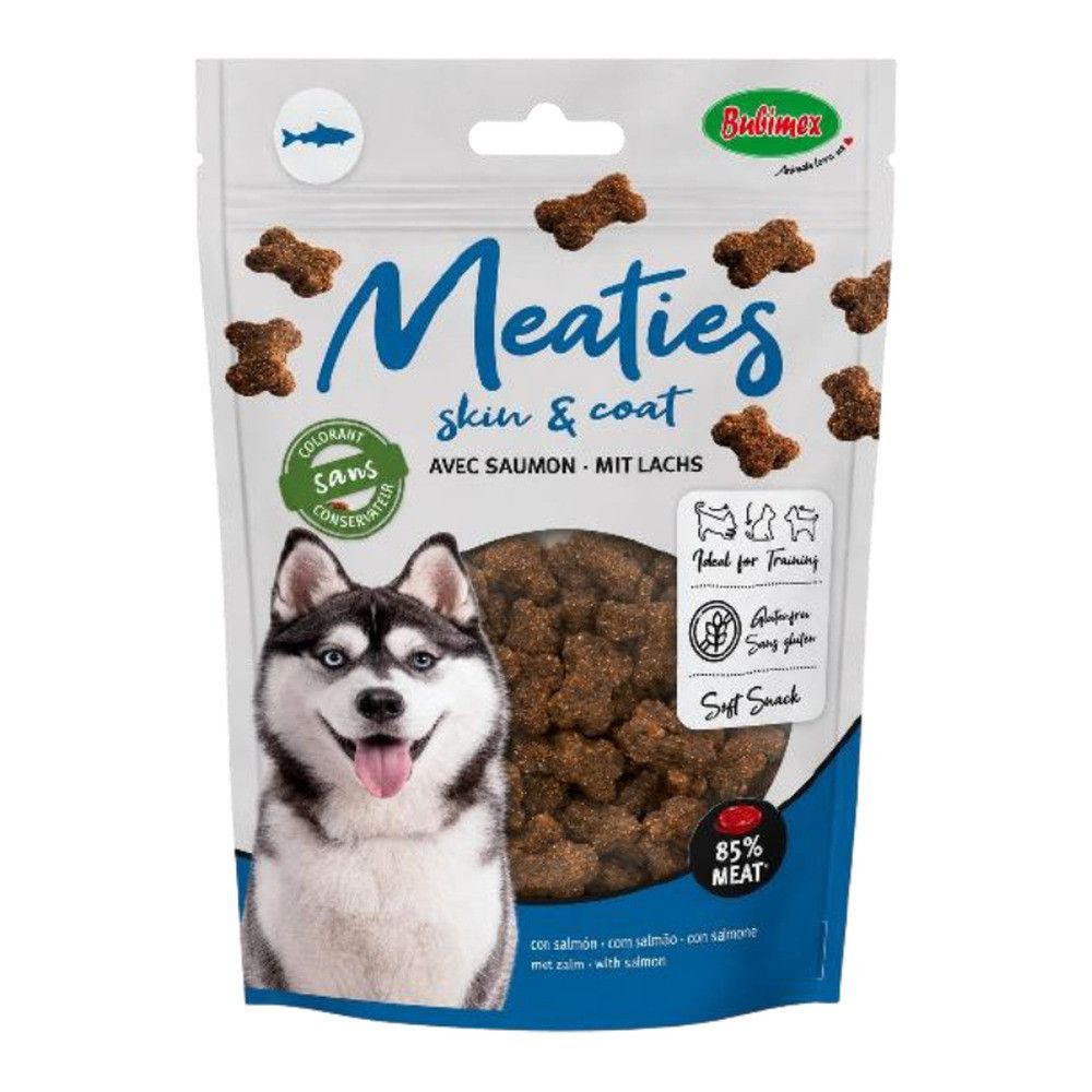 Friandises meaties au saumon pour chien – peau et pelage, 150 g