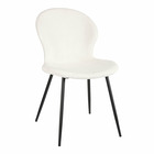 Mica decorations chaise de salle à manger max - 62.5x52x47 cm - pe - blanc