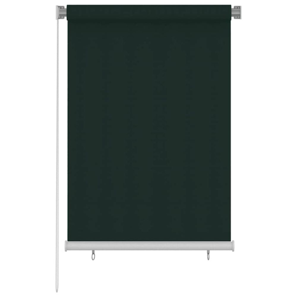 Store roulant d'extérieur 105 (l) x 140 (h) cm vert foncé hdpe