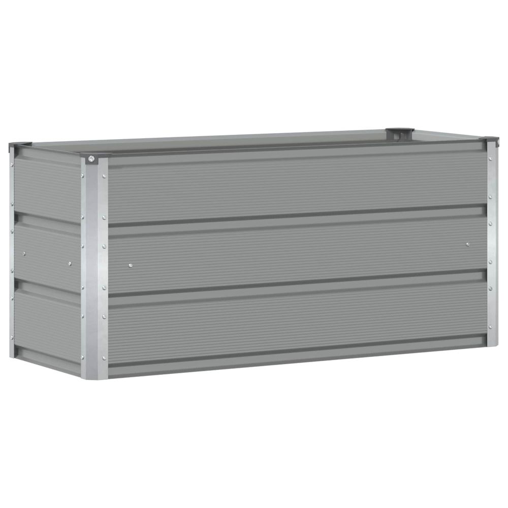 Jardinière gris clair 100 x 40 x 45 cm acier