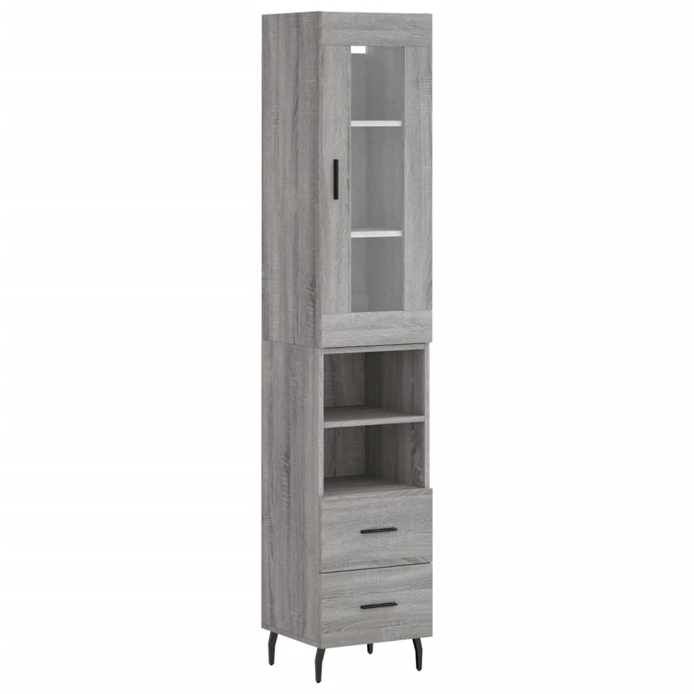 Buffet bahut commode armoire meuble de rangement organisateur cuisine salle de séjour salon haut sonoma 34,5 x 34 x 180 cm bo
