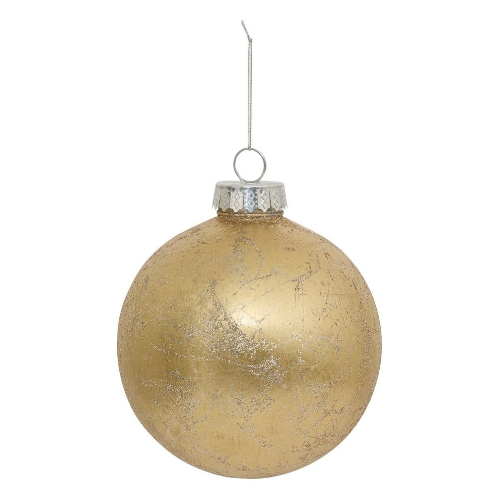 Boule effet métal d.15cm doré