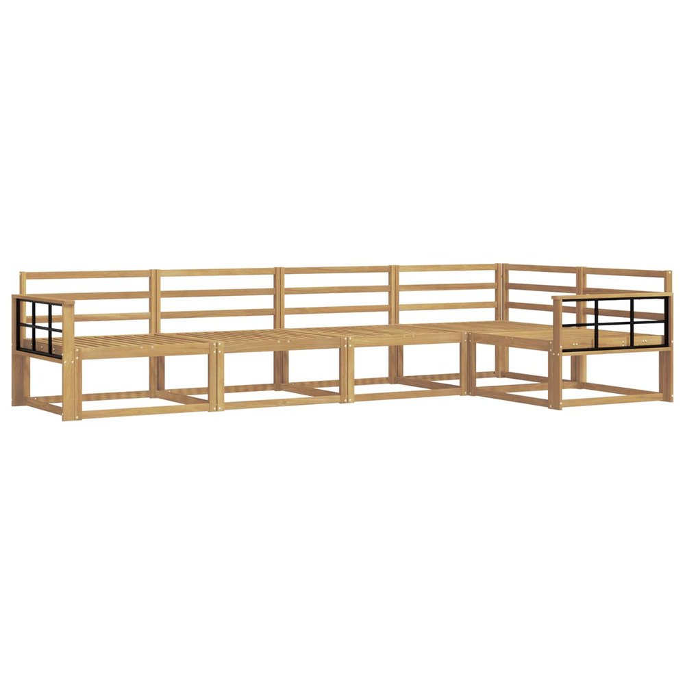 Ensemble de canapés d'extérieur 5 pcs blanc 327 x 168,5 x 73 cm