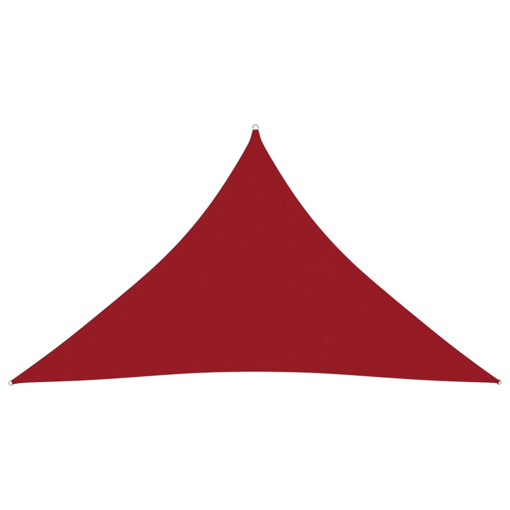 Voile toile d'ombrage parasol tissu oxford triangulaire 4 x 4 x 5,8 m rouge