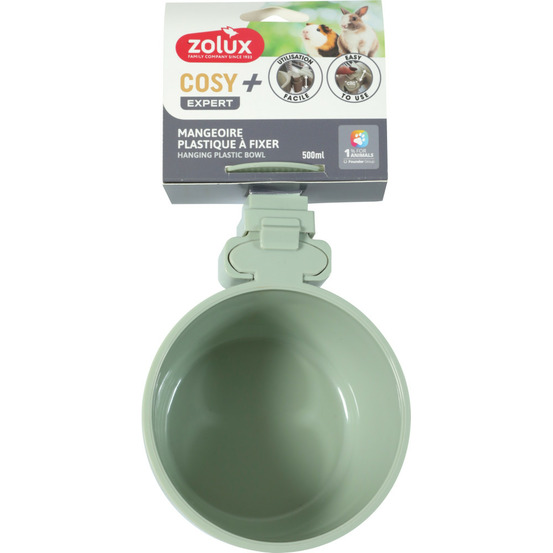 Mangeoire plastique verte cosy 500 ml pour petits mammifères