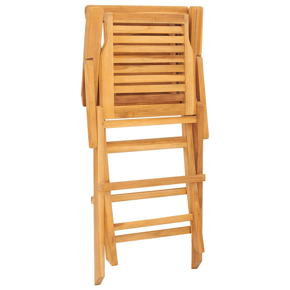 Chaises de jardin pliantes lot de 8 56x63x90cm bois massif teck