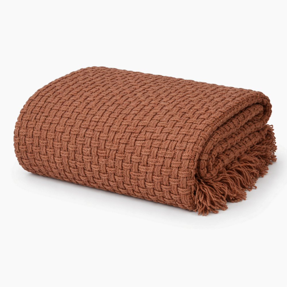 Mica decorations cosenza plaid - plaid canape grande taille - couverture - 180 x 130 cm - rose