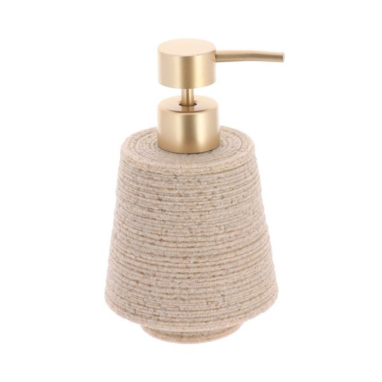 Distributeur a savon polyresine 300ml effet sable - naturel