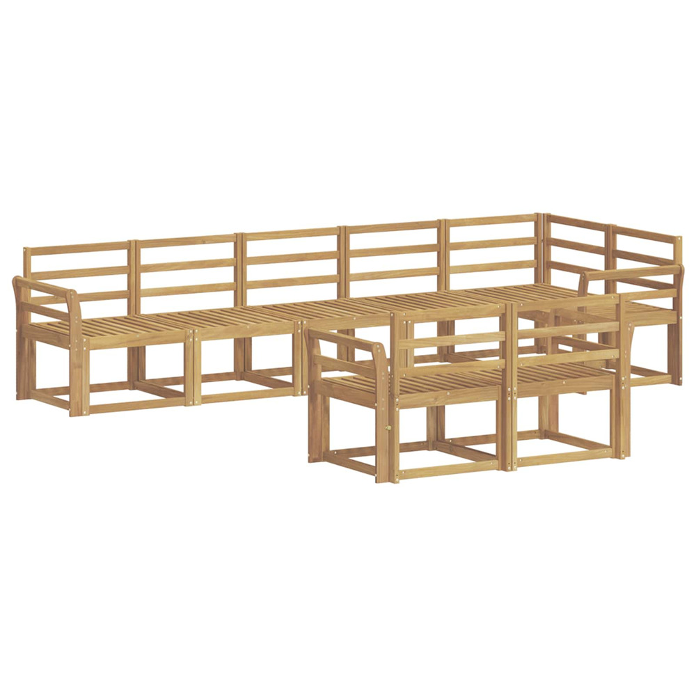 Ensemble de canapés d'extérieur 8 pcs blanc