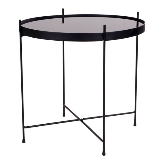 Table basse en acier noir ø 48 x 48 cm