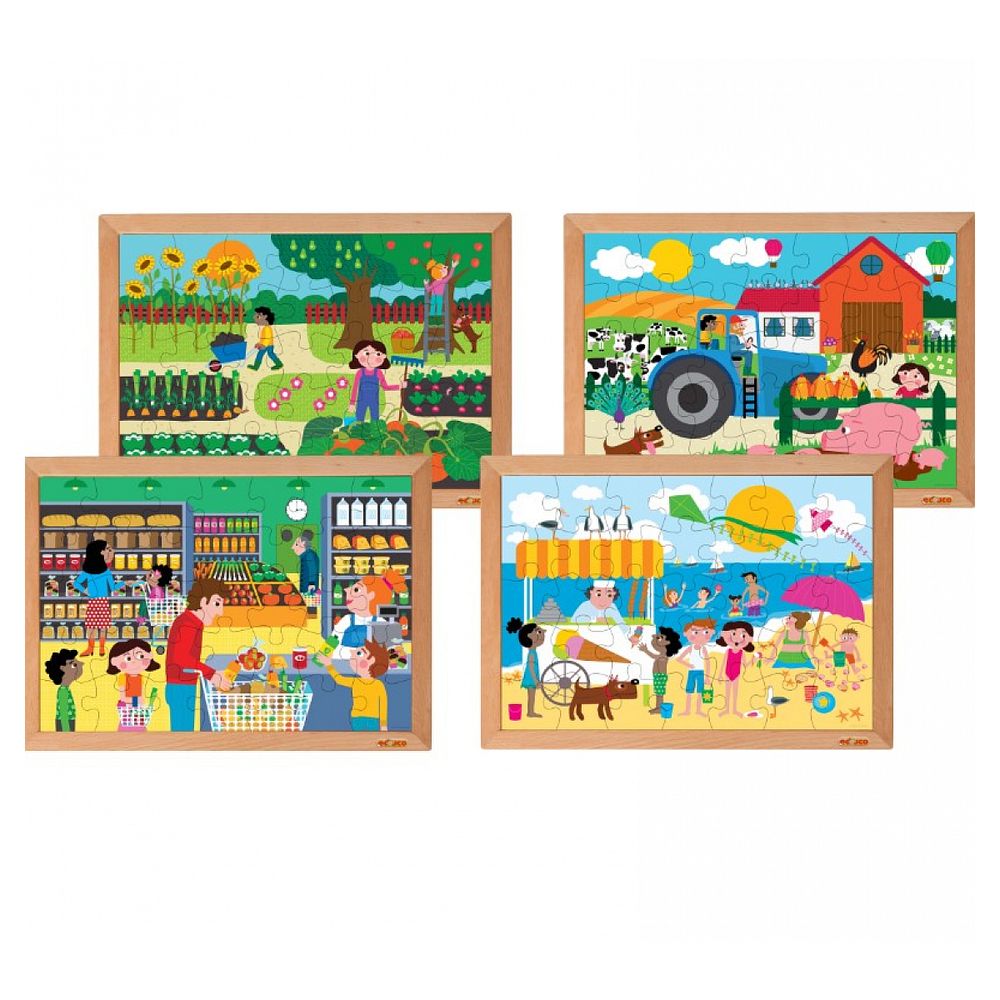 Puzzles mathématique le sens des nombres - set de 4 - jeu montessori