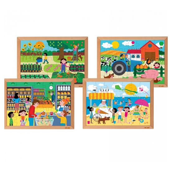 Puzzles mathématique le sens des nombres - set de 4 - jeu montessori