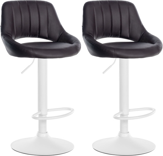 Lot de 2 tabourets de bar milet simili cuir w