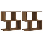 Tables de chevet 2 pcs chêne marron 50x30x51,5 cm