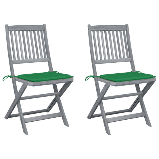 Chaises pliables d'extérieur 2 pcs