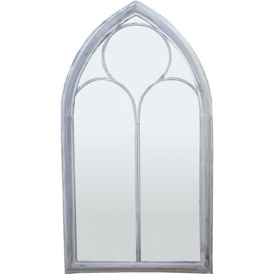 Grand miroir fenêtre en métal eglise