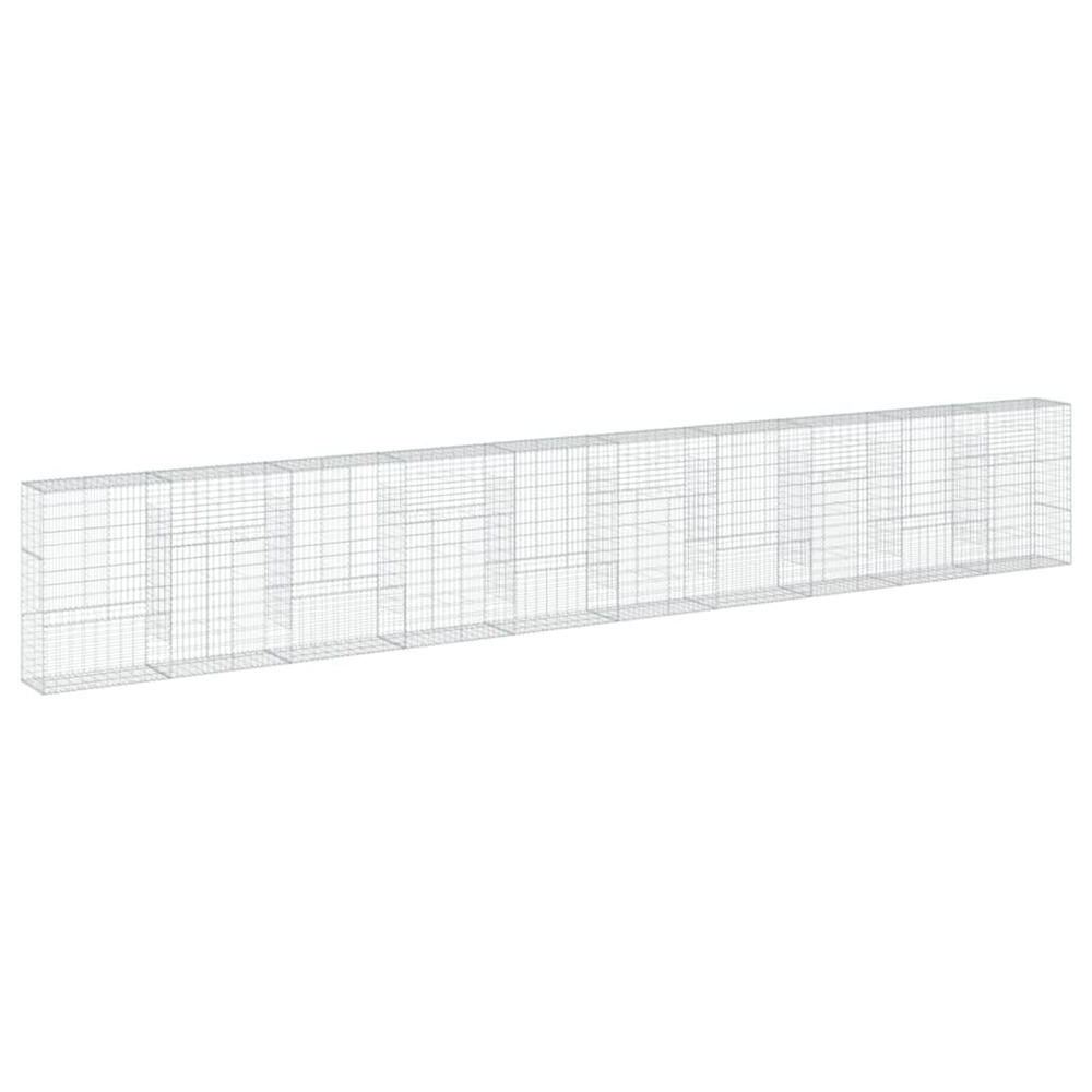 Panier gabion avec couvercle 1000x50x150 cm fer galvanisé