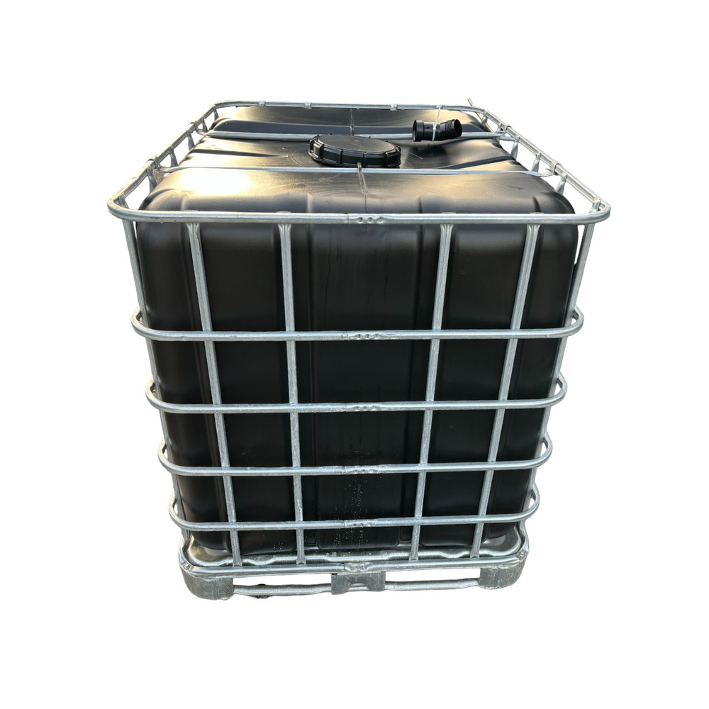 Cuve de stockage 1000l ibc neuve grillage opaque noire bouchon diamètre 22 cm