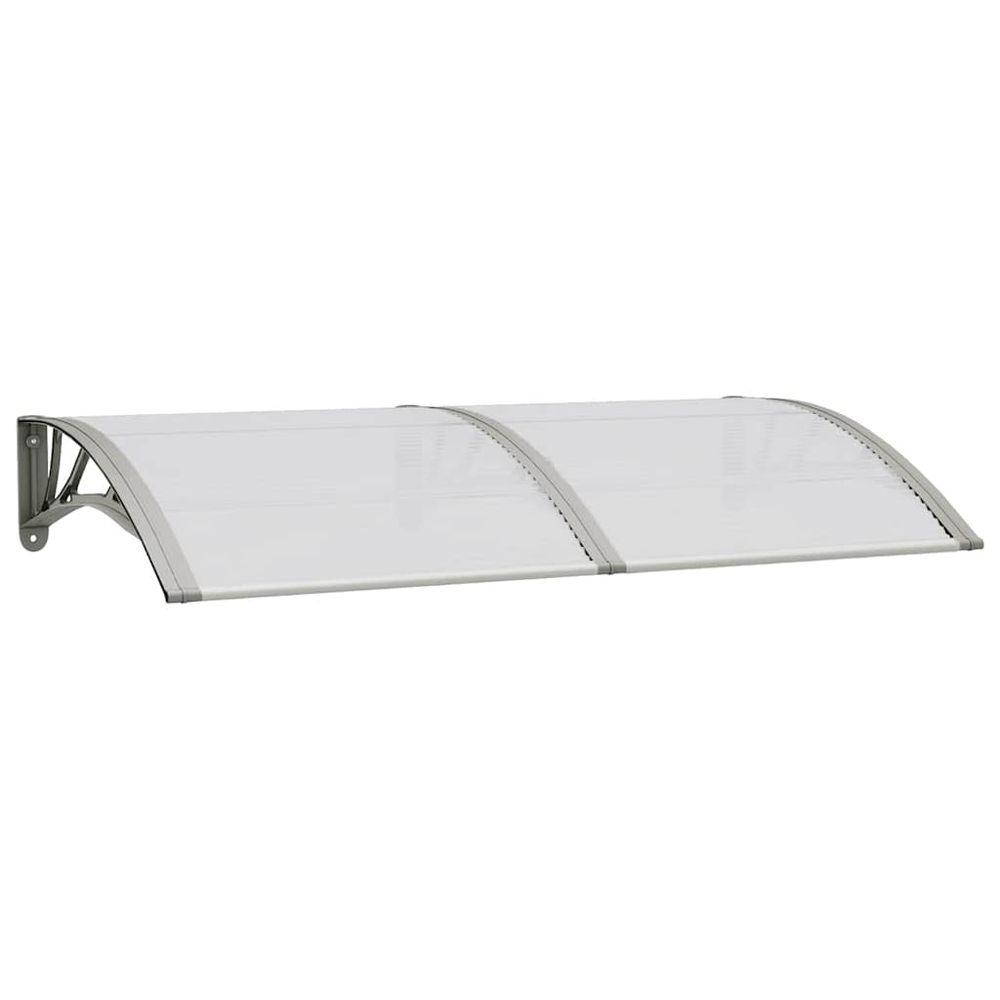Auvent de porte gris 150x75 cm polycarbonate