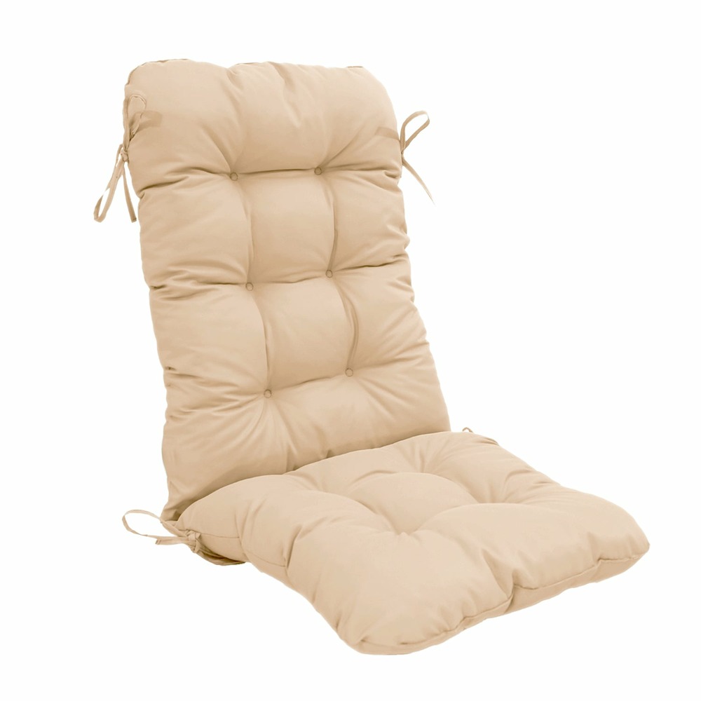 Coussin pour chaise avec dossier - capitonné - 50x120x8cm - beige