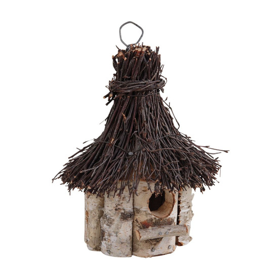 Nichoir en bouleau et branchage