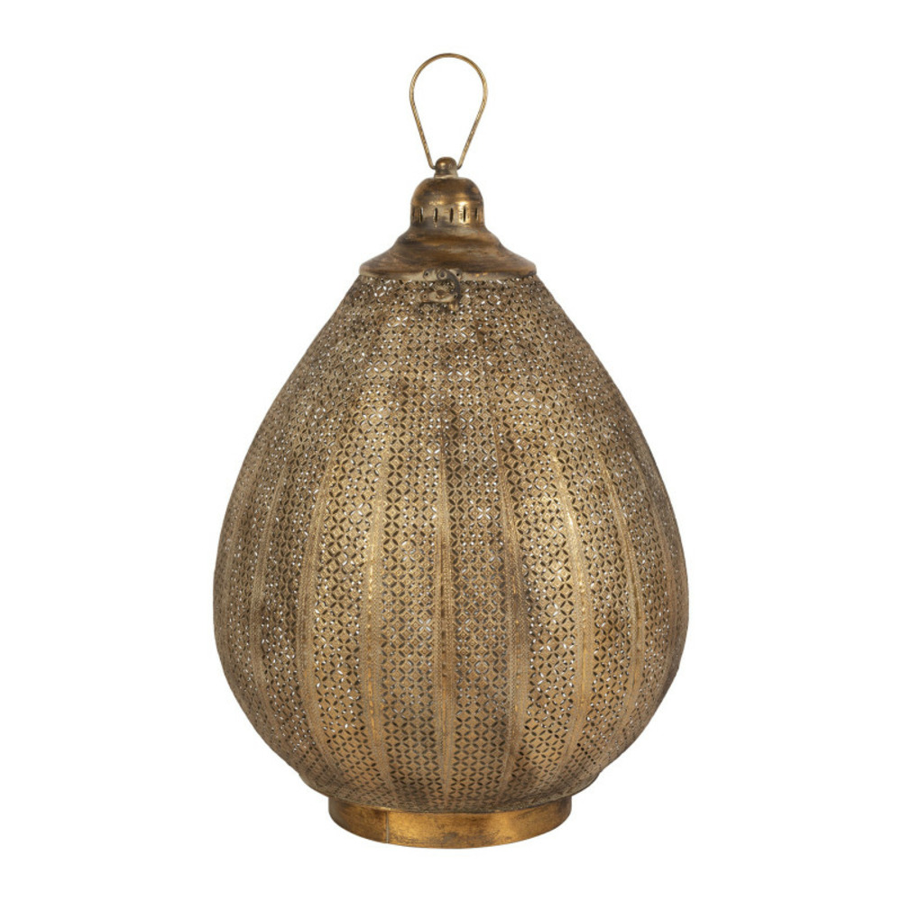 Lanterne orient doré fer 64x47x47cm