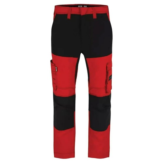 Pantalon de travail homme hector herock® - rouge - multi-poches professionnelles