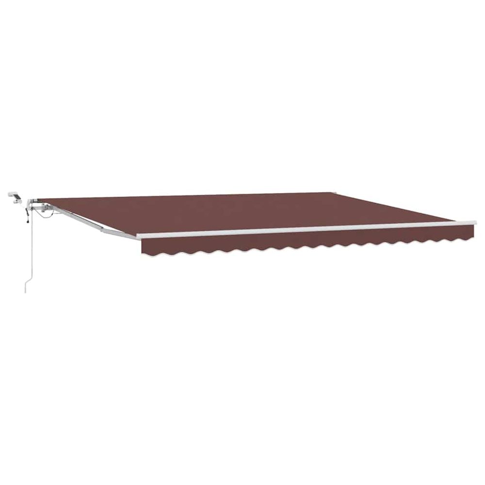 Auvent rétractable automatique avec led marron 450x300 cm