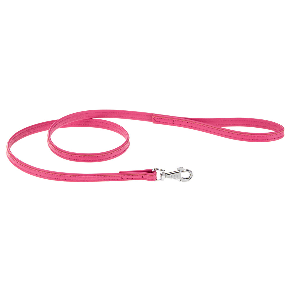 Laisse pour chiens vogue g15/120, cuir véritable, mousqueton en métal, rose