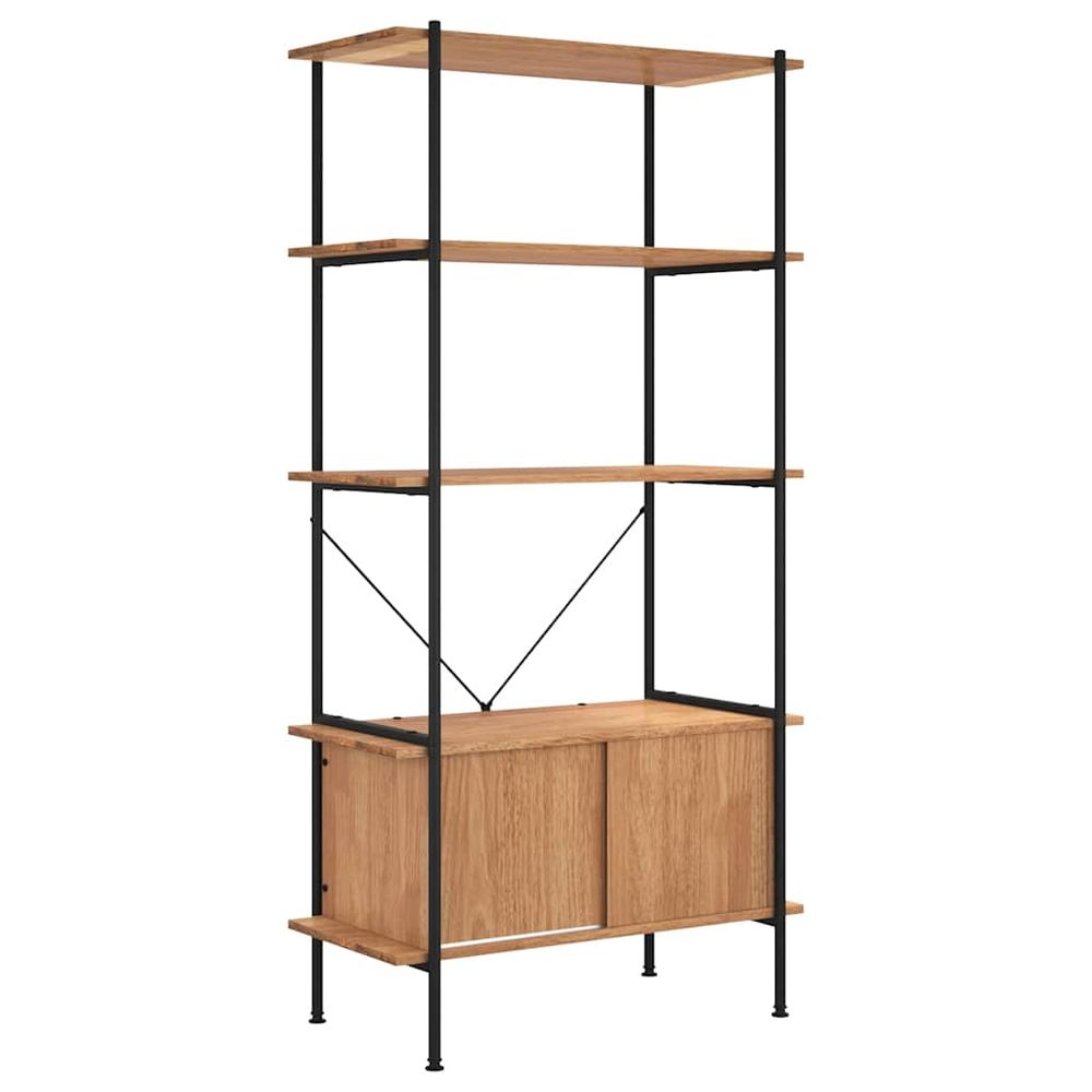 Étagère à 5 niveaux armoire 80x40x163cm acier bois d'ingénierie