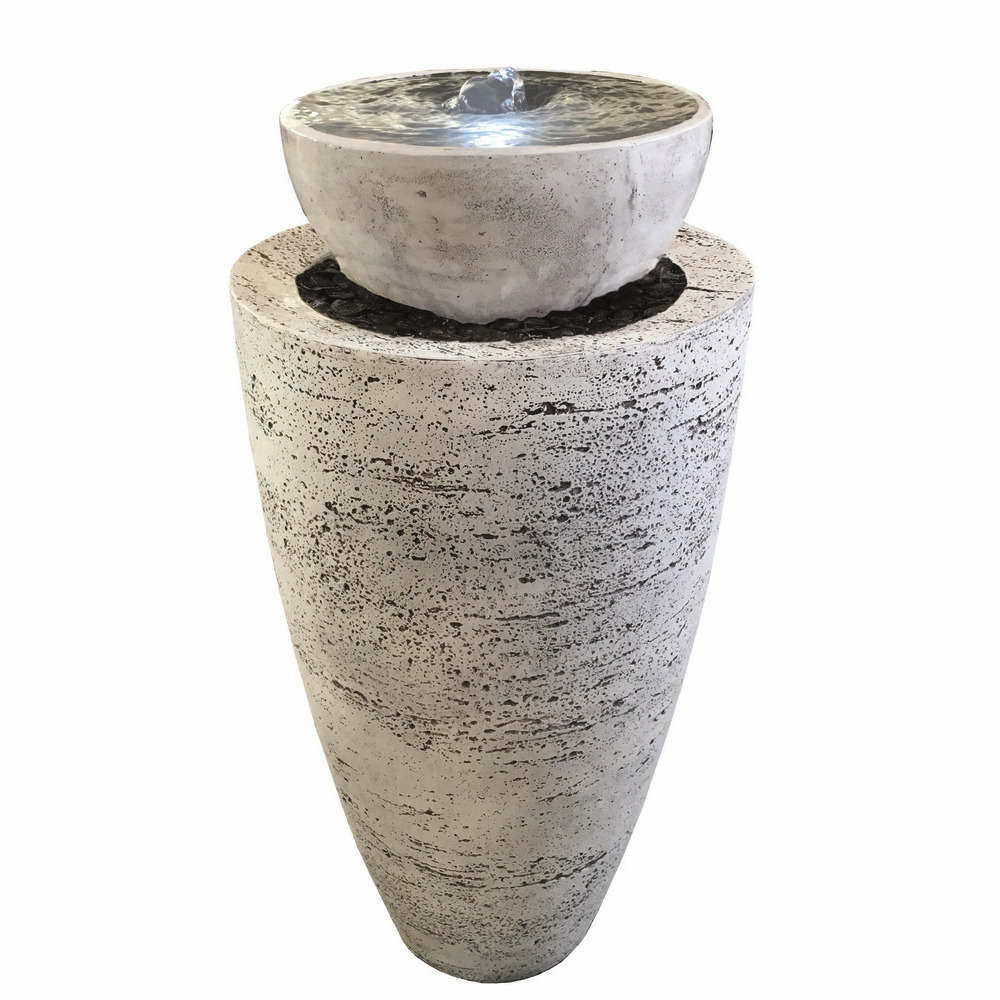 Fontaine coupole blanche l.42 x 42 x h.80 cm