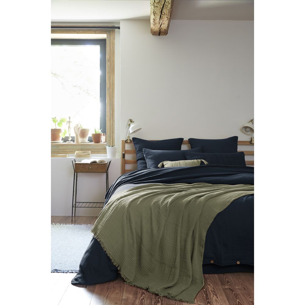 Plaid quadruple gaze de coton gaia