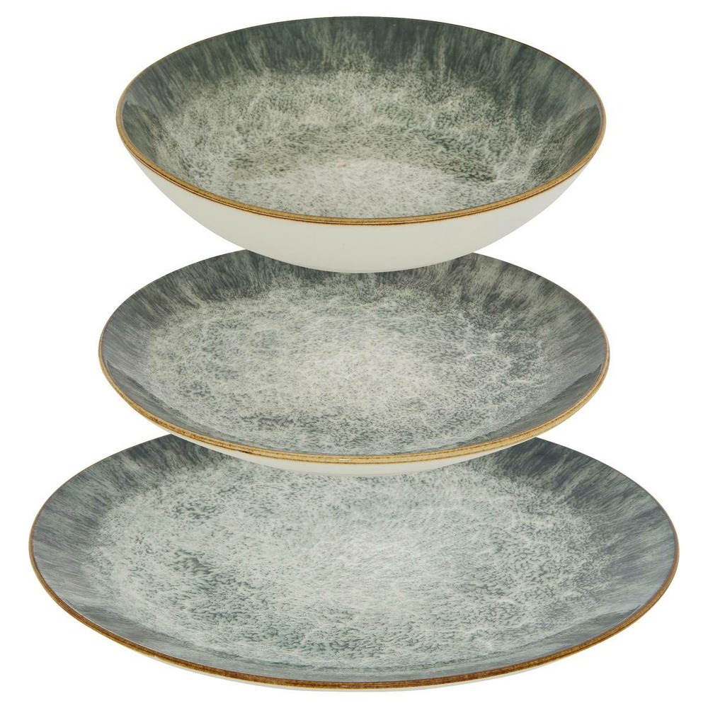 Service de table juliette 12 pièce(s) vert l26,5xp2,4xh26,5cm