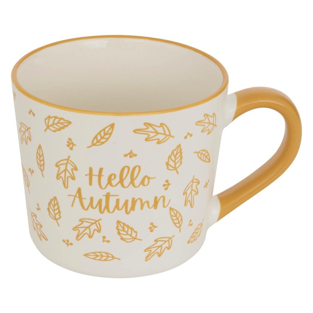 Mug automne marron l14,5xp9xh10,5cm