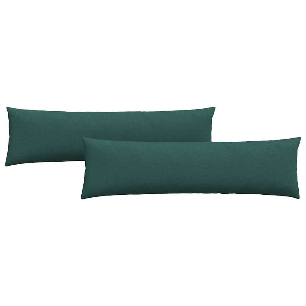 Coussins de canapé 2 pc tissu vert foncé 145 x 40 cm
