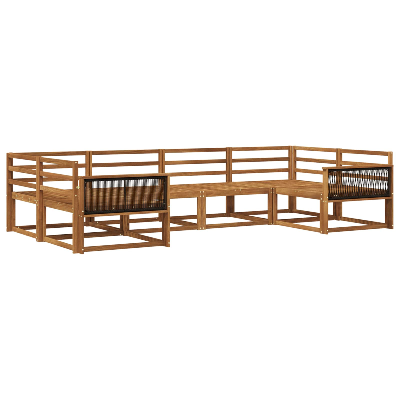 Ensemble de canapés d'extérieur 6 pcs naturel