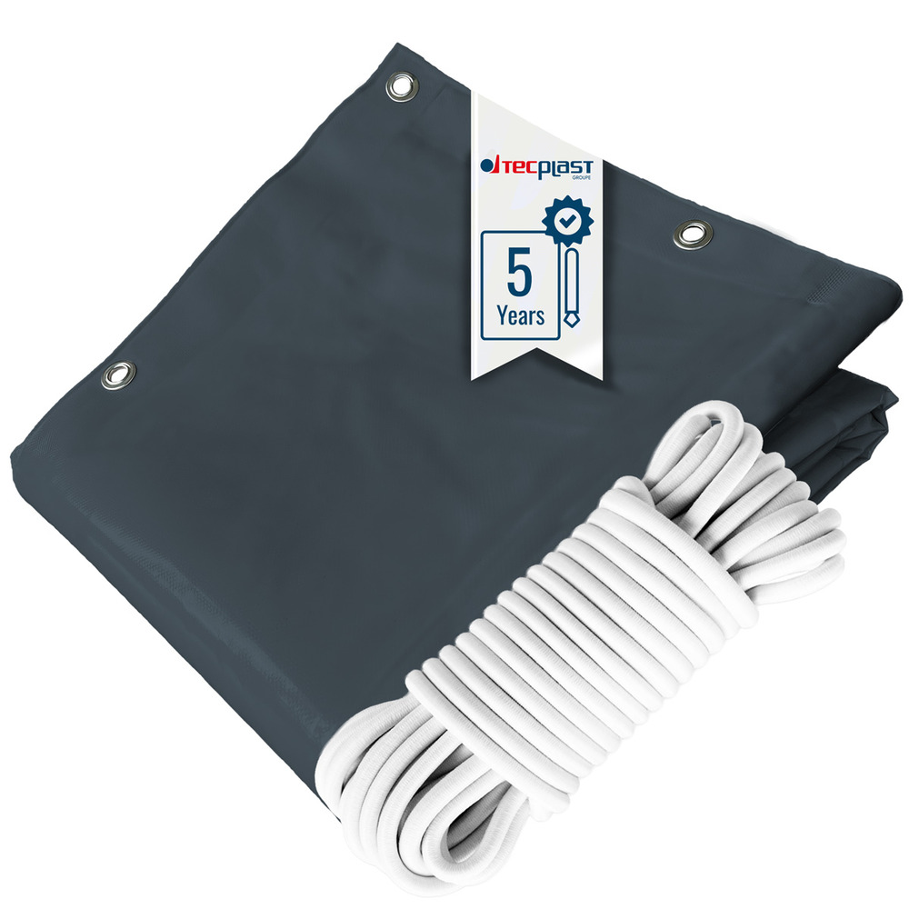 Pack toile pergola gris anthracite 3x4 m tecplast lp506pr + sandow blanc 20m