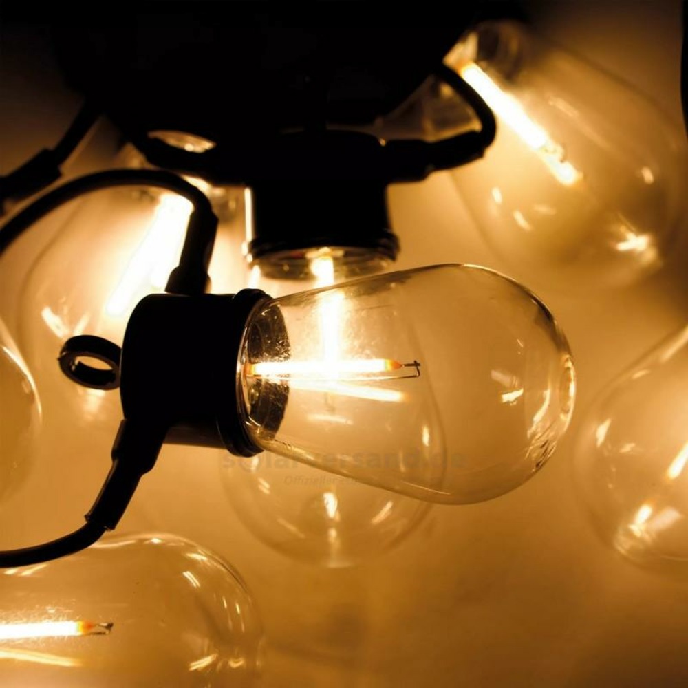 Guirlande solaire 10 ampoules look rétro