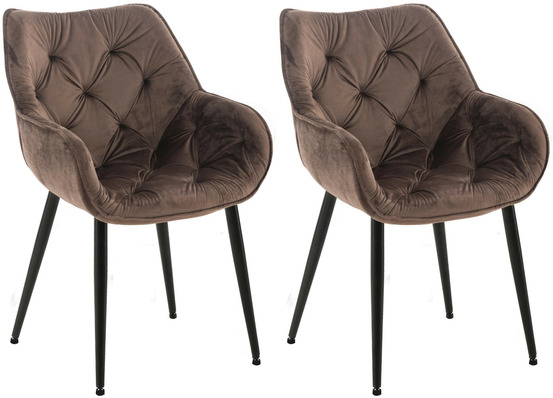 Lot de 2 chaises tanna velours