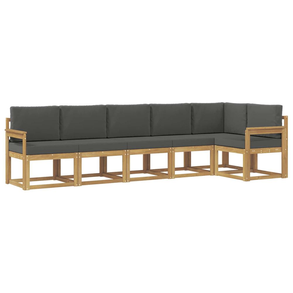 Ensemble de canapés d'extérieur 6 pc blanc et anthracite