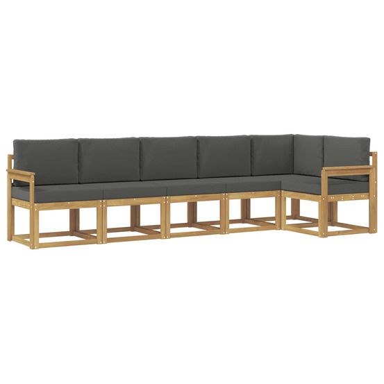 Ensemble de canapés d'extérieur 6 pc blanc et anthracite