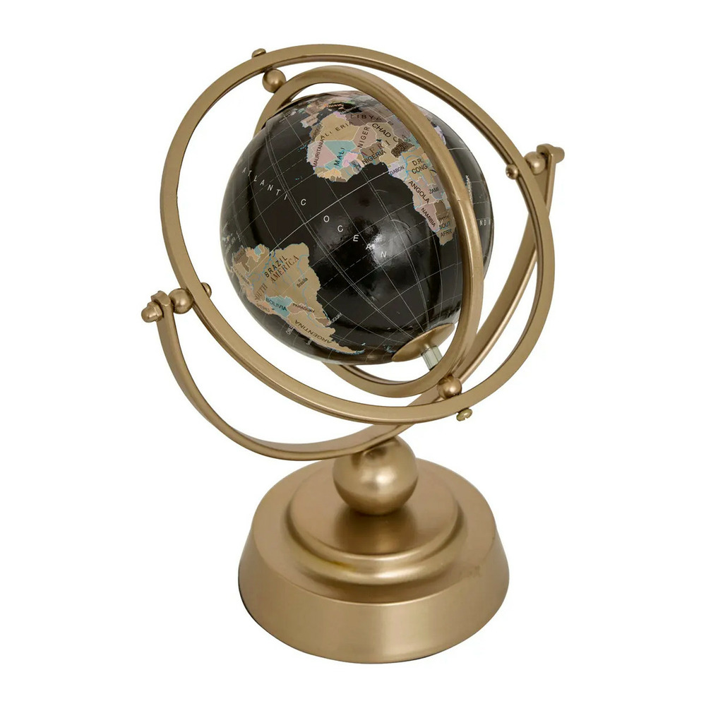 Globe terrestre en métal 