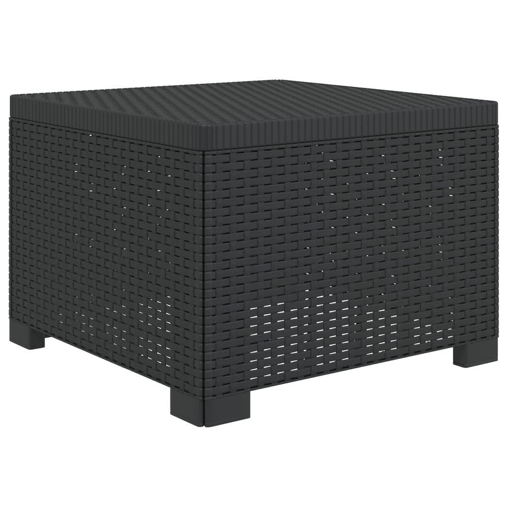 Canapé de jardin 1 place look rotin pp anthracite
