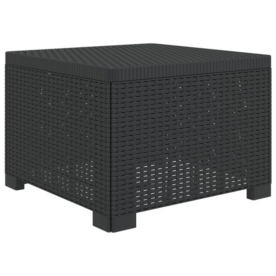 Canapé de jardin 1 place look rotin pp anthracite