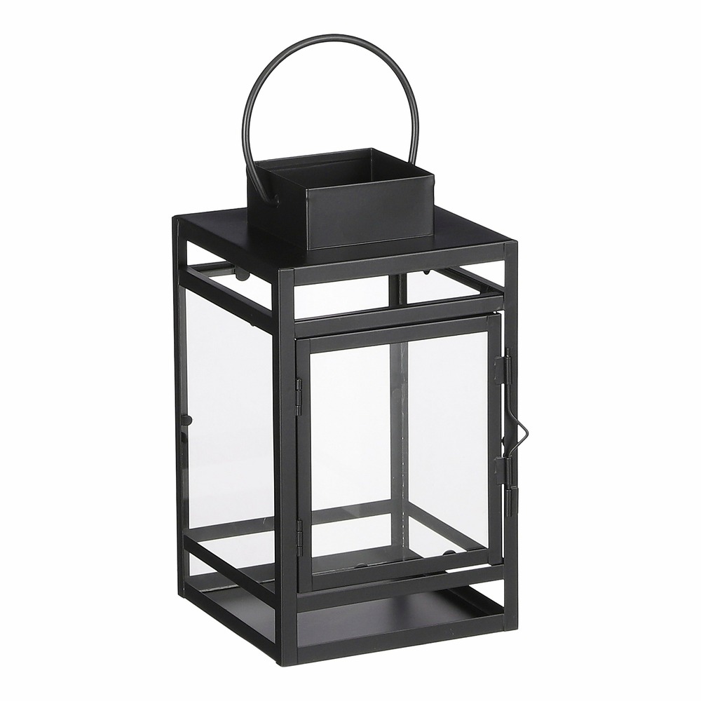 Mica decorations storm lanterne - l14 x l13 x h23 cm - noir