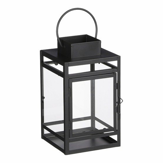 Mica decorations storm lanterne - l14 x l13 x h23 cm - noir