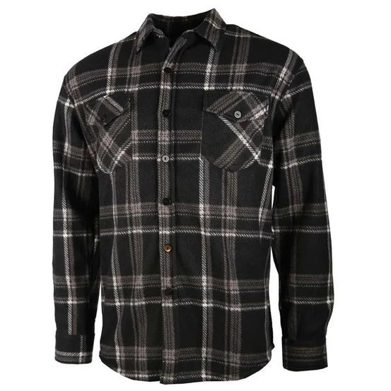 Chemise chaude homme à carreaux polyester grise m à 3xl